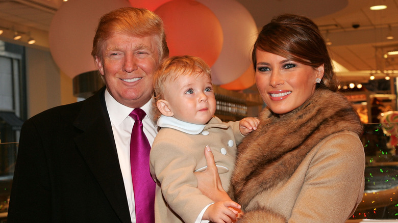 Donald Trump, Melania Trump, and Barron Trump