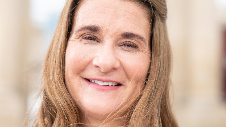 Melinda Gates smiling outside