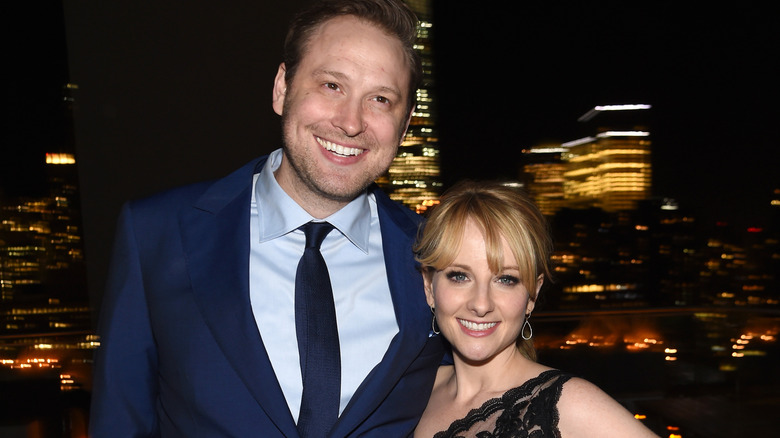 Winston Rauch and Melissa Rauch smiling