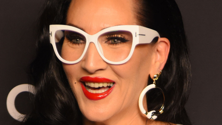 Michelle Visage poses on the red carpet