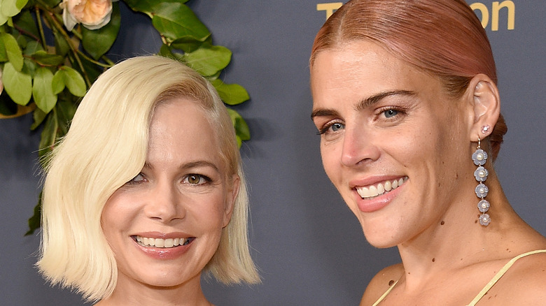 Michelle Williams and Busy Phillips attend the 2019 Emmys