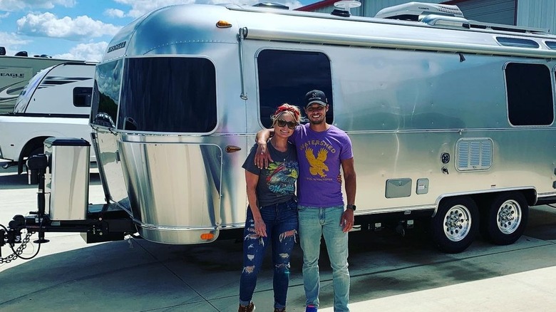 Miranda Lambert and Brendan McLoughlin with their Airstream