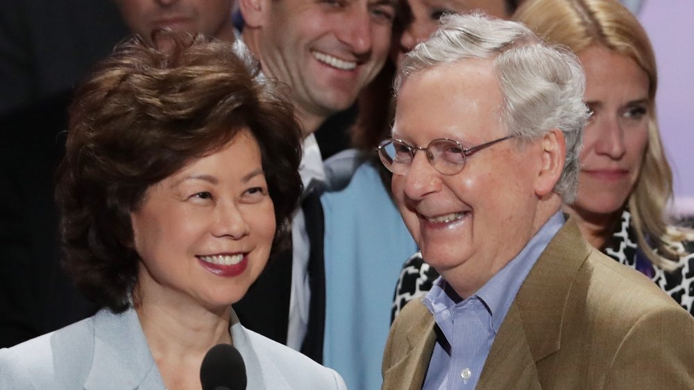 Elaine Chao and Mitch McConnell