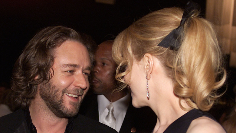 Russell Crowe and Nicole Kidman laugh together