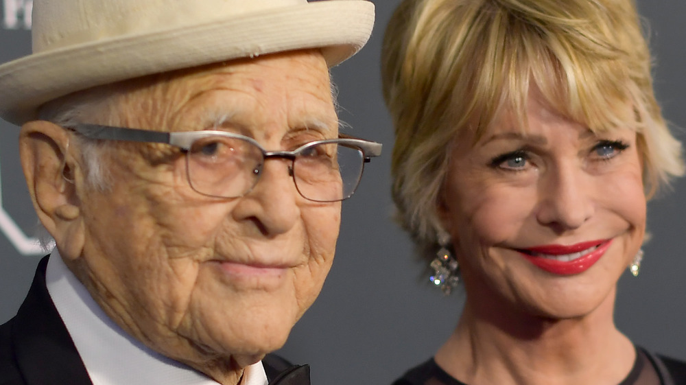 Norman Lear and wife Lyn Davis Lear on the red carpet