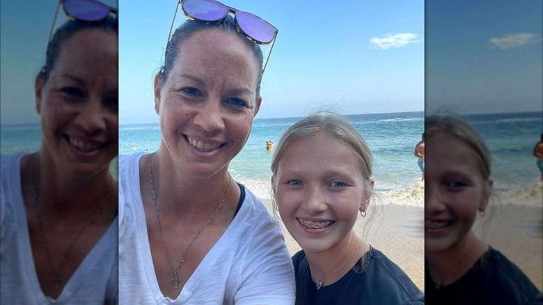 Cat Osterman and her step daughter Bracken smiling