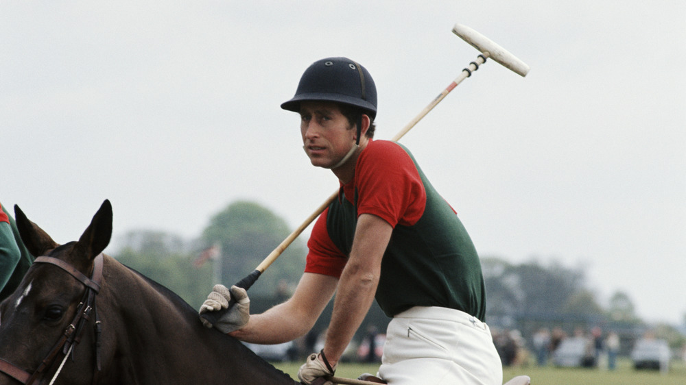 Prince Charles playing polo