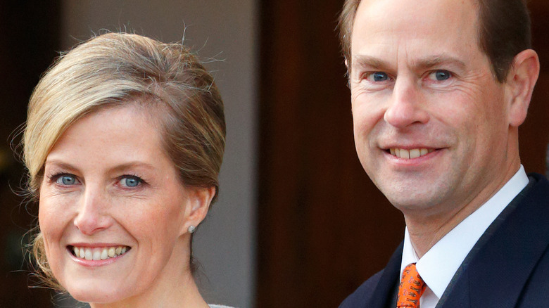 Prince Edward and Sophie smiling 