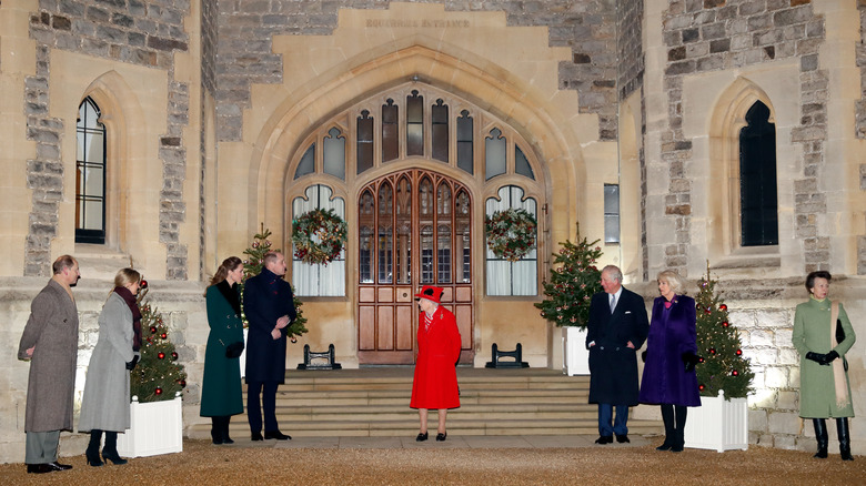 The royal family socially distanced
