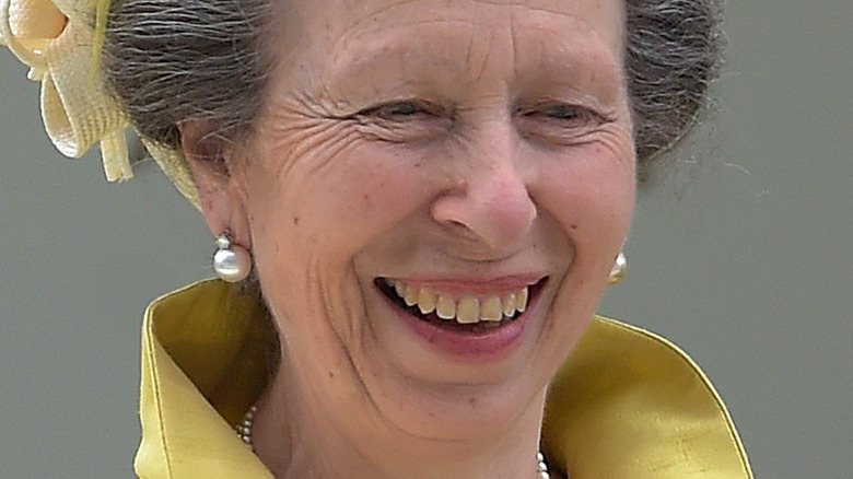 Princess Anne in bright yellow