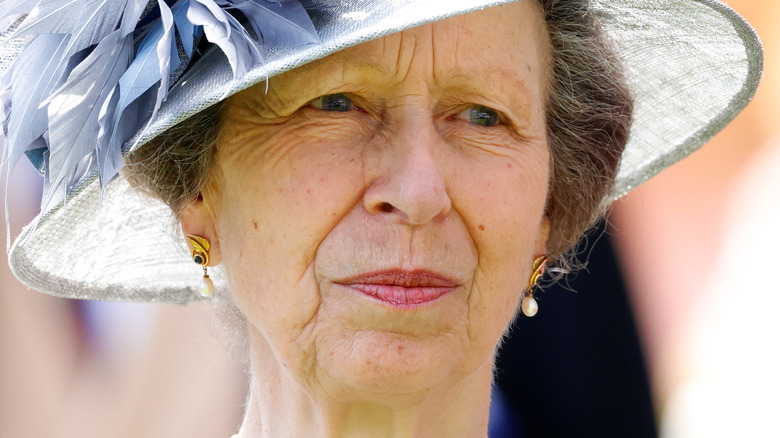Princess Anne, wearing a hat