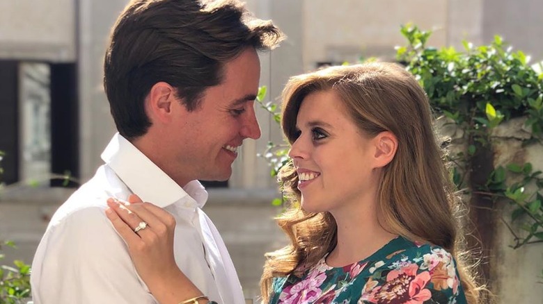 Princess Beatrice's fiance Edoardo Mapelli Mozzi with Princess Beatrice, March 2019