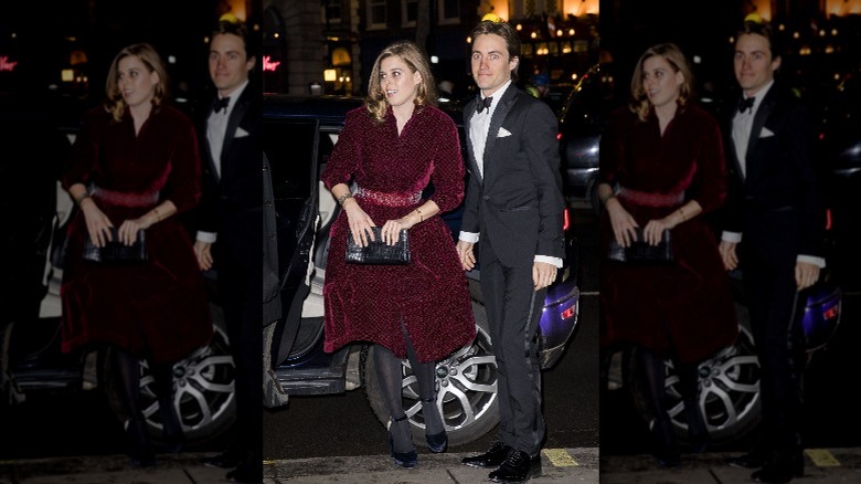 Princess Beatrice and Edoardo Mapelli Mozzi arriving at an event