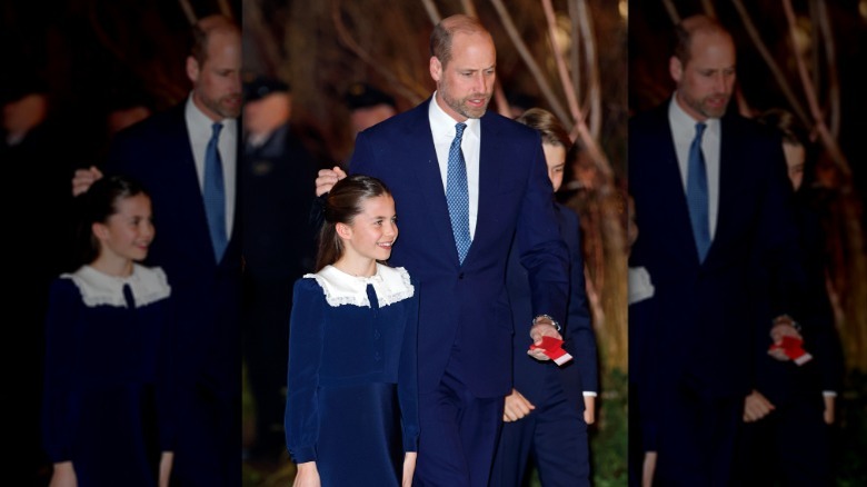 Princess Charlotte and Prince William at Westminster Abbey's Christmas service  in 2025