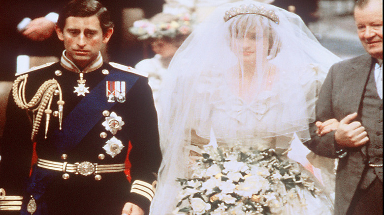 Princess Diana and Prince Charles at their wedding