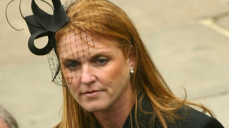 Sarah Ferguson at Princess Diana's funeral