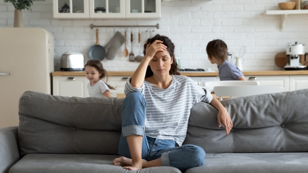 Woman looking tired 