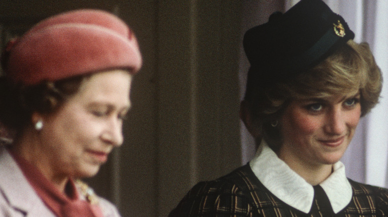 Queen Elizabeth and Princess Diana