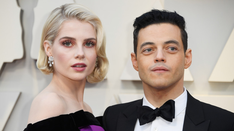 Lucy Boynton and Rami Malek at the Academy Awards