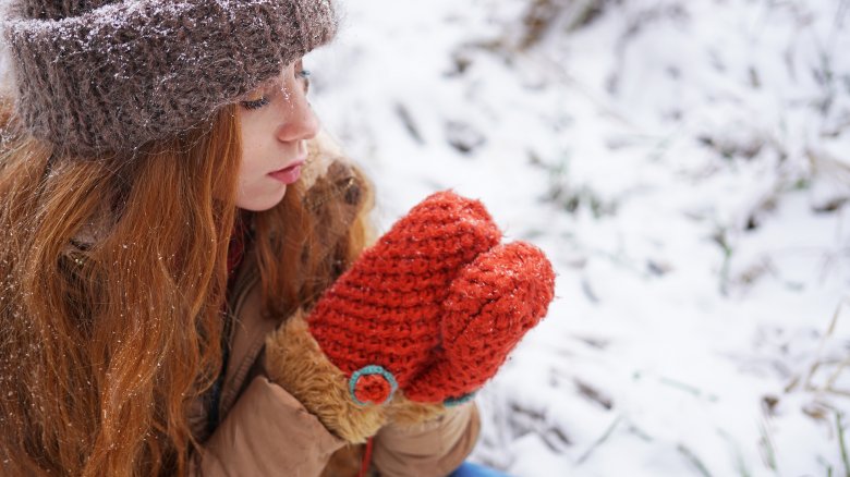 Cold redhead