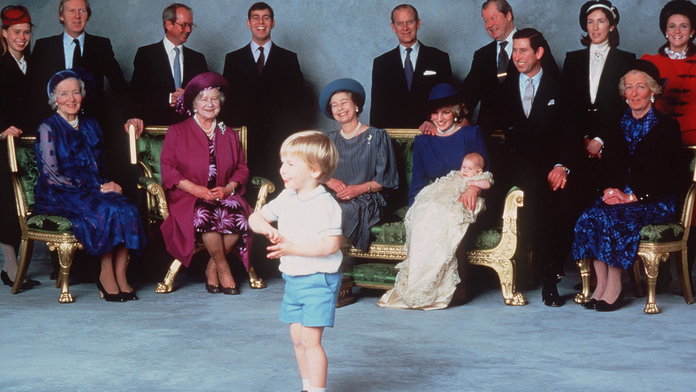 The royals gather together for a portrait to celebrate Prince Harry's baptism