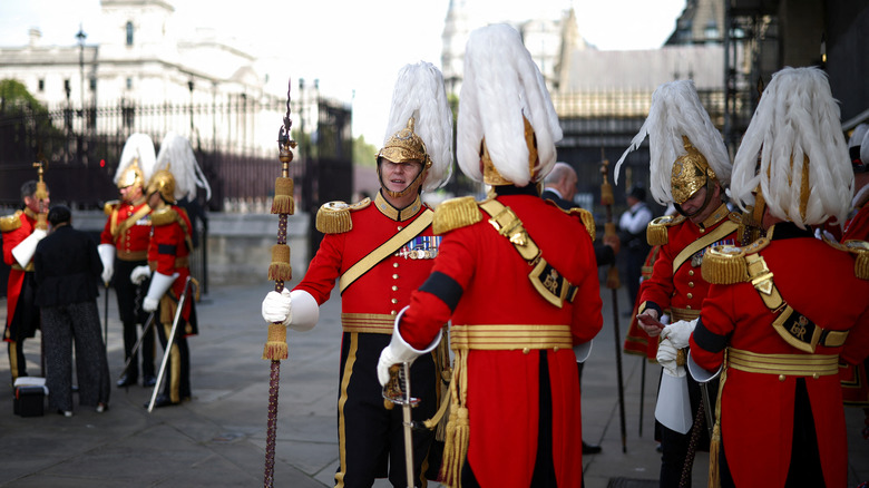 Gentlemen at Arms outside Palace