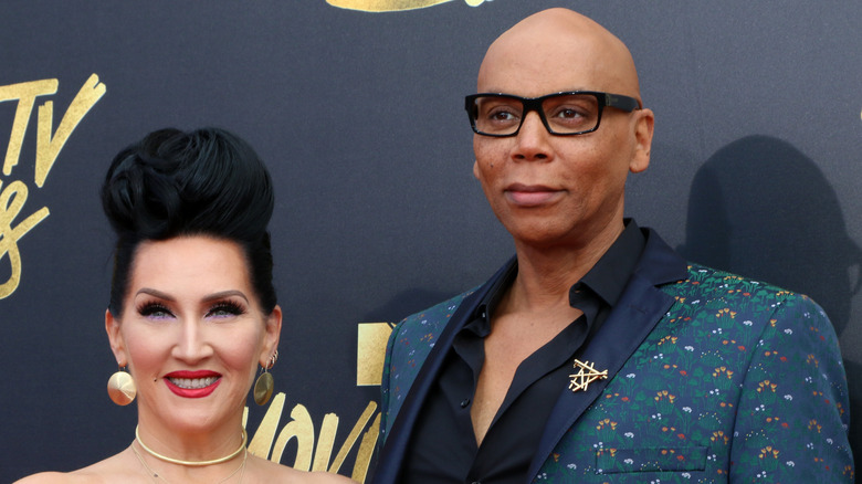 RuPaul and Michelle Visage pose on the red carpet together