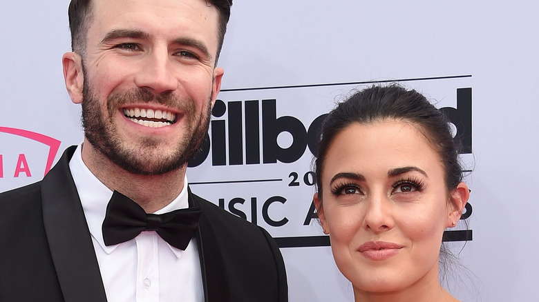 Sam Hunt, Hannah Lee Fowler smiling