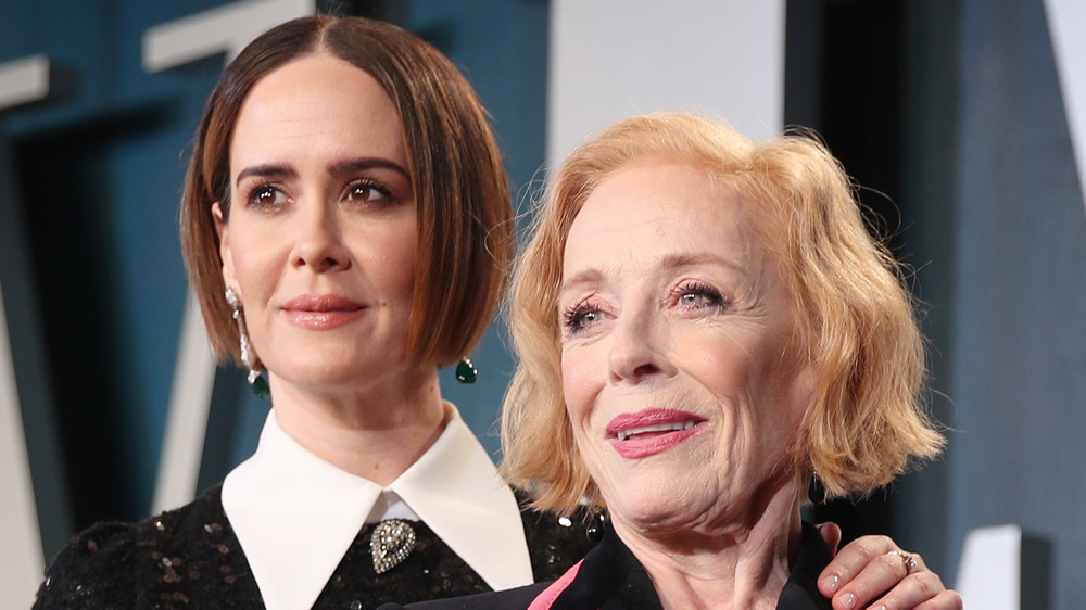 Sarah Paulson and Holland Taylor pose together