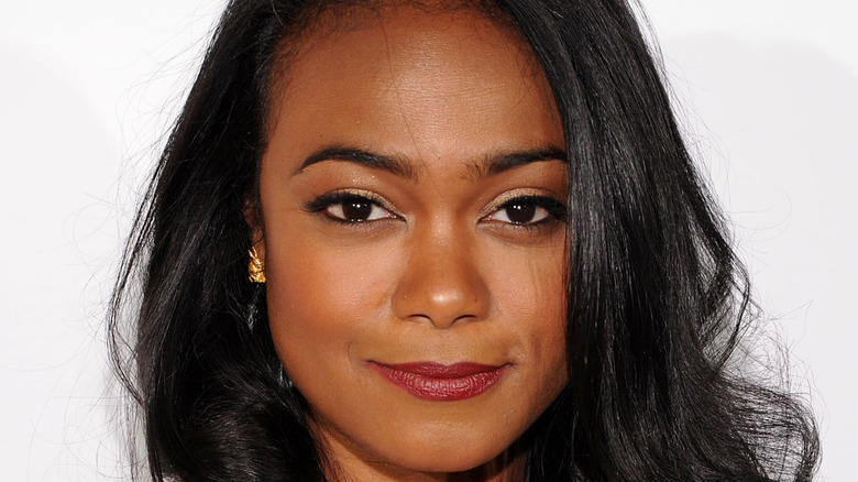 Tatyana Ali poses on the red carpet