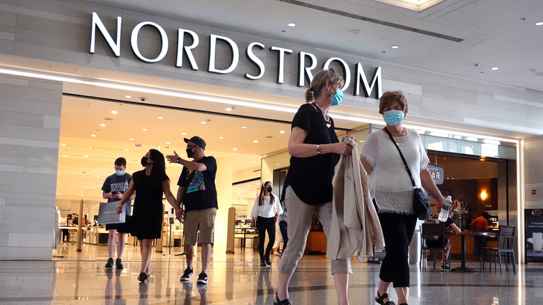 People shopping at Nordstrom store