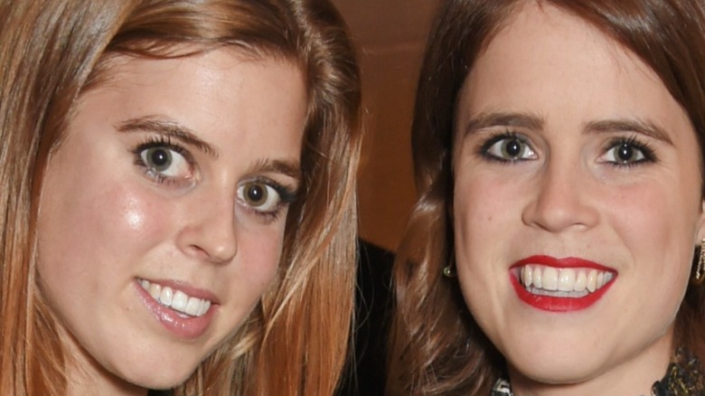 Princesses Beatrice and Eugenie smiling