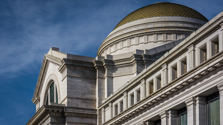 The outside of the Smithsonian Museum