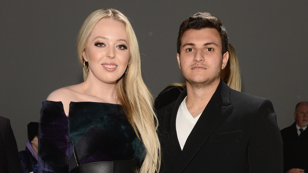 Tiffany Trump posing with Michael Boulos