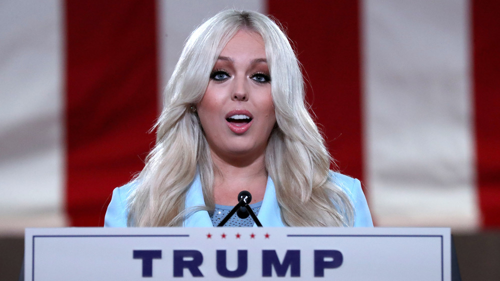 Tiffany Trump speaking at a podium