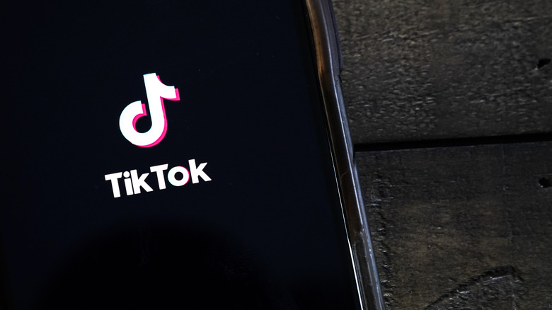 TikTok app on phone