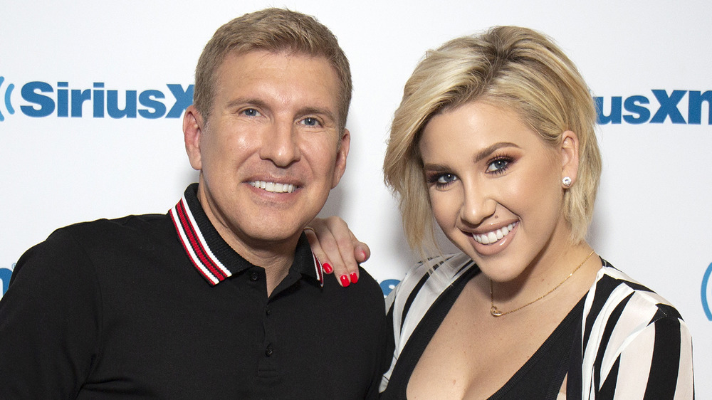 Todd and Savannah Chrisley at a Sirius XM event