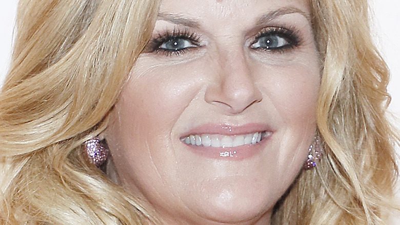 A closeup of Trisha Yearwood's face