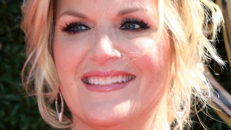 Trisha Yearwood close up with her hair up