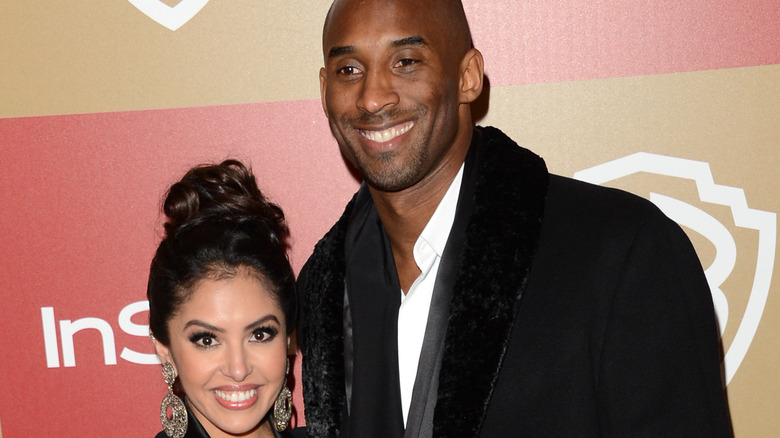 Kobe Bryant and Vanessa Bryant posing 