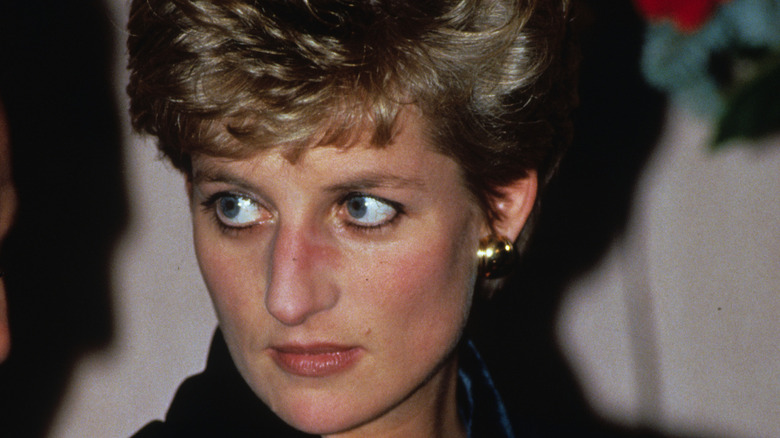 Princess Diana staring