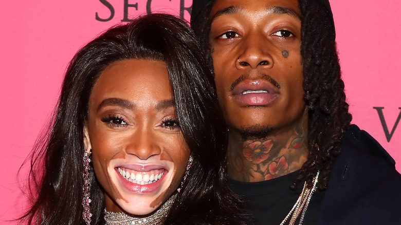 Winnie Harlow and Wiz Khalifa at event