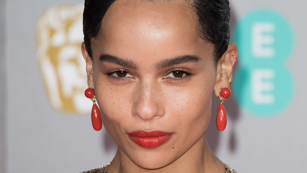 Zoe Kravitz with red lips