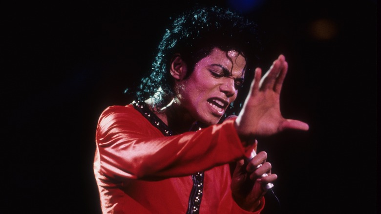 Michael Jackson performs onstage
