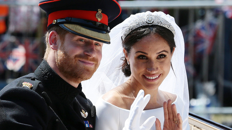 Prince Harry and Meghan Markle wedding kiss