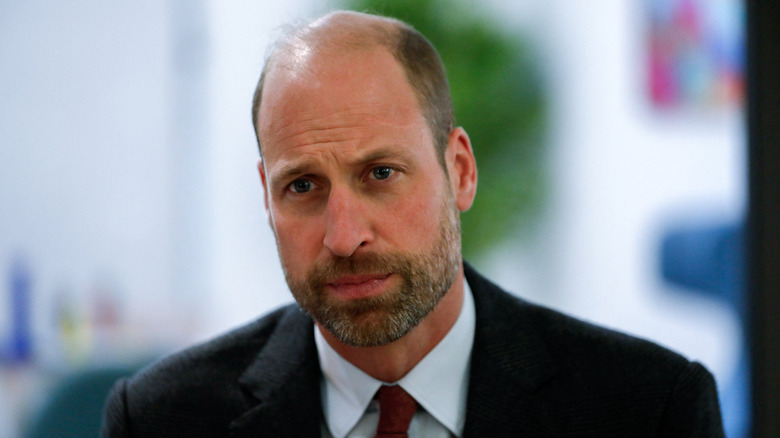 Prince William looking concerned.