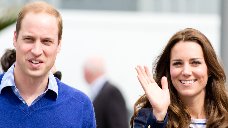 Prince William and Princess Catherine smiling 