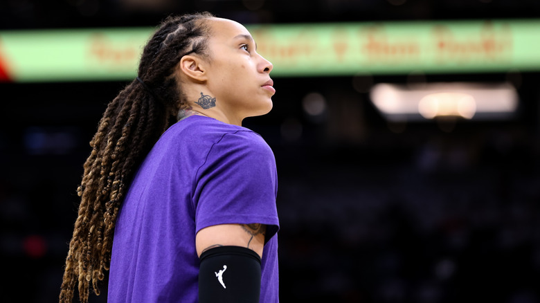 Brittney Griner at a pre-game warm-up