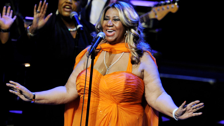 Aretha Franklin during a performance