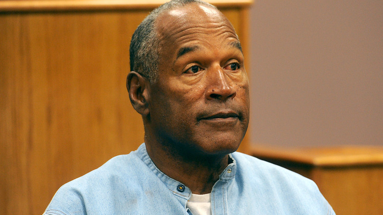 O.J. Simpson, eyebrows raised